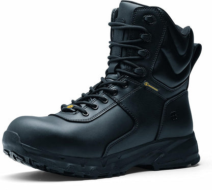 Shoes for Crews Guard High, Safety Shoes CE Certified S3 HRO WR SRC, Unisex Work Boots with Slip Resistant Outsole, Water Repellent Safe Work Shoes for Men and Women