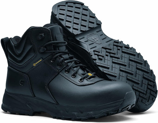 Shoes for Crews Guard Mid, Safety Shoes CE Certified S3 HRO WR SRC, Unisex Work Boots with Slip Resistant Outsole, Water Repellent Safe Work Shoes for Men and Women